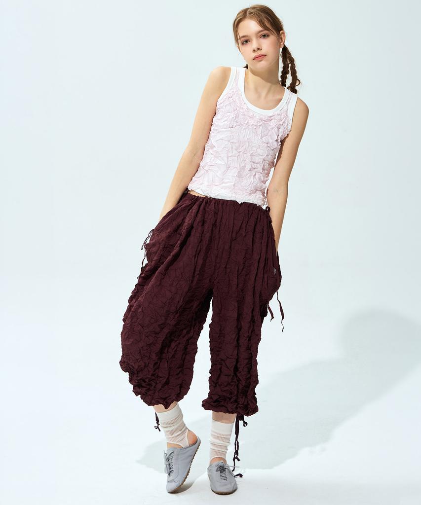 Waiowai Wrinkle Harem String Pants_2 Colors