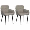 Dining Chairs 2 Pcs Faux Suede Light Gray 59x56.5x85 Cm