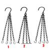 14" Hanging Basket Black/Silver Hanging Chain Replacement Plant Hangers 4 Strand Replacement Chains