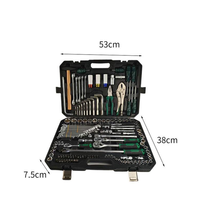 144-Piece Mechanical Repair Socket Wrench Set with Onboard Tool Box and Quick Ratchet
