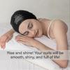 Adjustable Satin Sleep Bonnet for Women, Black