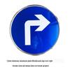 HANDUNYOU Round Aluminum Right Turn Parking Sign