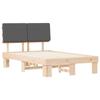 Bed Frame with Padded Headboard Dark Grey 120 x 200 cm