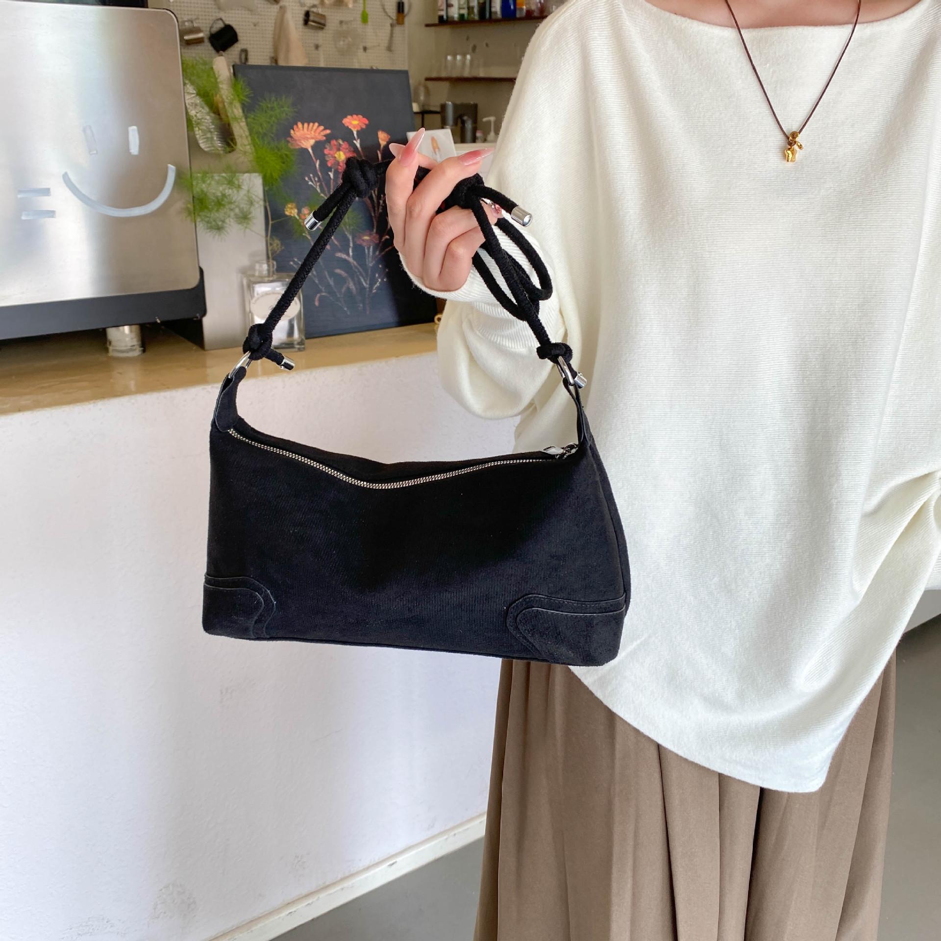 

Retro Deerskin Motorcycle Underarm Bag with Frosted Mylar Leather Single