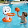 Inflatable Pool Basketball Hoop Set with Floating Base and Ball Suitable for Water Play and Outdoor Activities Durable Plastic Material