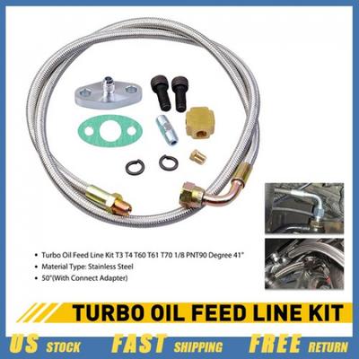 41" Sada olejového přívodního potrubí Turbo pro přeplňovaný motor T3 T60 T4 T61 T70 1/8 NPT EV
