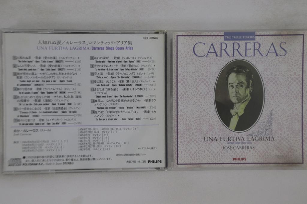 CD JOSE CARRERAS - Una Furtiva Lagrima / Carreras Sing DCI82539PROMO PHILIPS Japan Classical Used