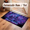 Personalized Name Designs Theme Crystal Velvet Floor Rug Personalized Custom Name Text Warm Carpet Home Decoration