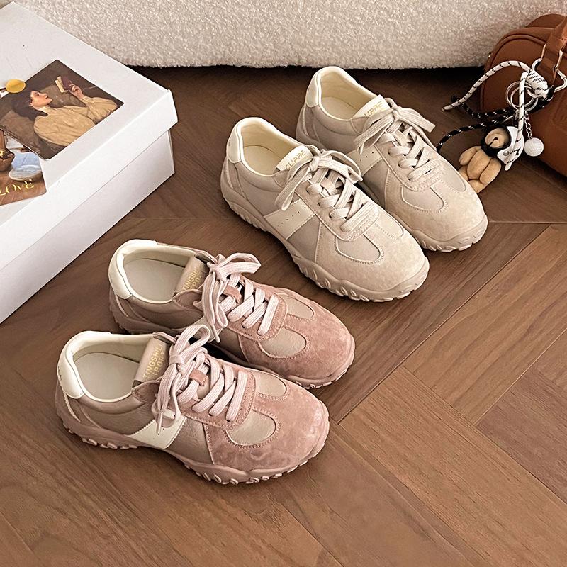 Leather Thick-soled Non-slip Versatile Women's Shoes, New Spring Shoes, Children's Soft-soled Forrest Gump Women's Shoes