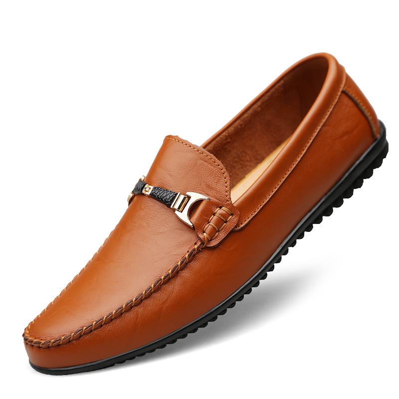 

2025 Пенни-лоферы Мужские Туфли-лодочки Повседневные Дышащие Мужские Туфли Мокасины Слипоны Балетки Кожаные Мужские Туфли для Вождения Мужская Обувь 37