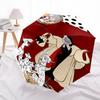101 Dalmatians, Cruella de Vil Themed Automatic Opening and Closing Umbrella, Brightly Colored 8-rib Portable Umbrella, Suitable for Men and