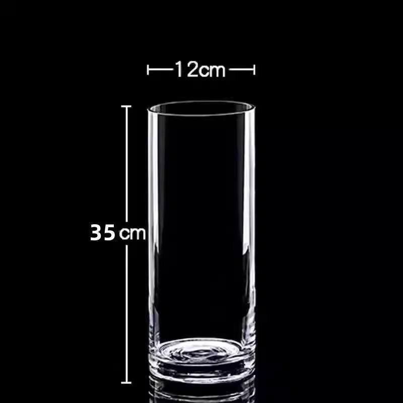 Acrylic Clear Cylinder Flower Vase Unbreakable Hurricane Tall Large Plastic Vases for Wedding Centerpieces Hydroponic Decor