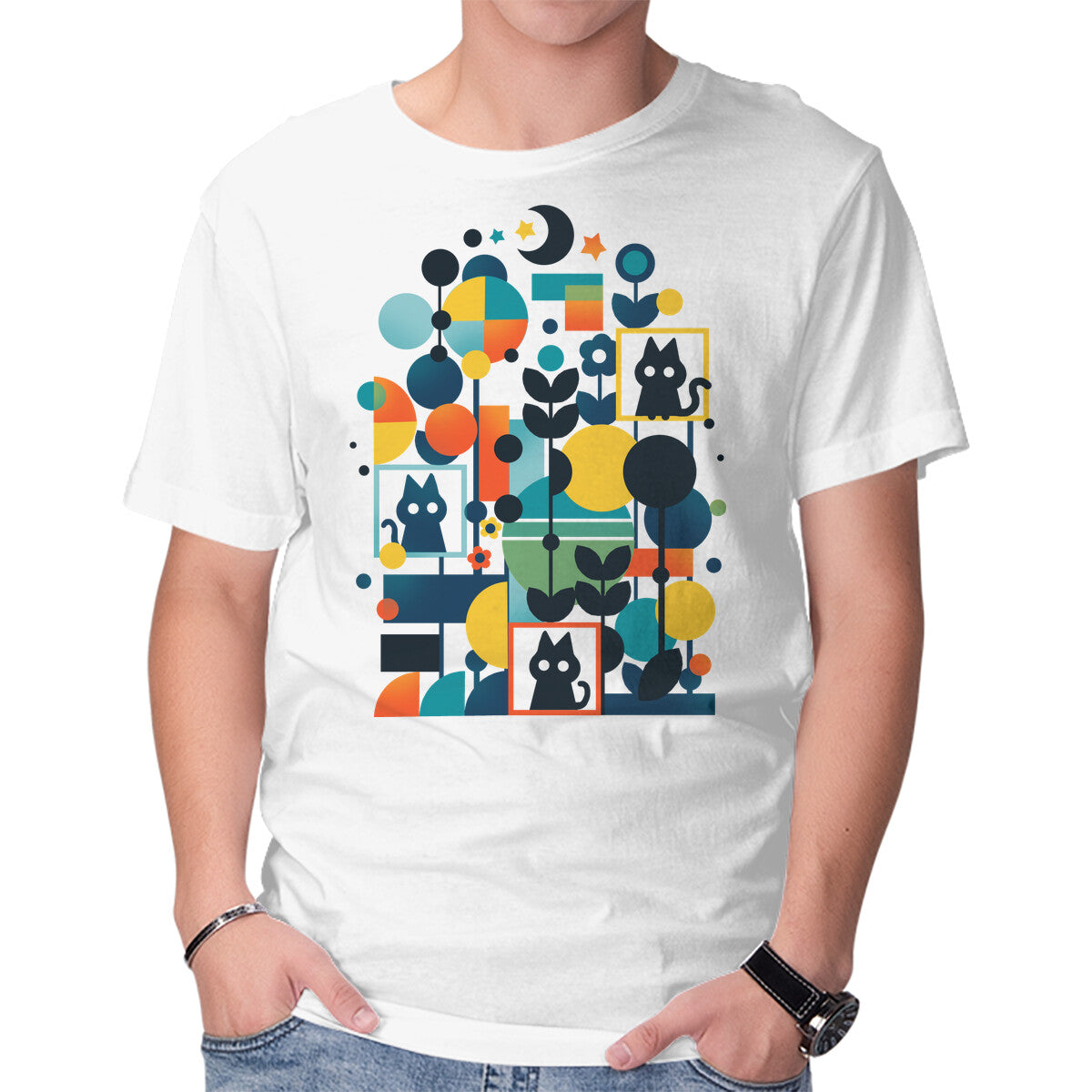 Unisex Crew Neck T-Shirt MiauHaus Graphic Short Sleeve Casual Tee XXL
