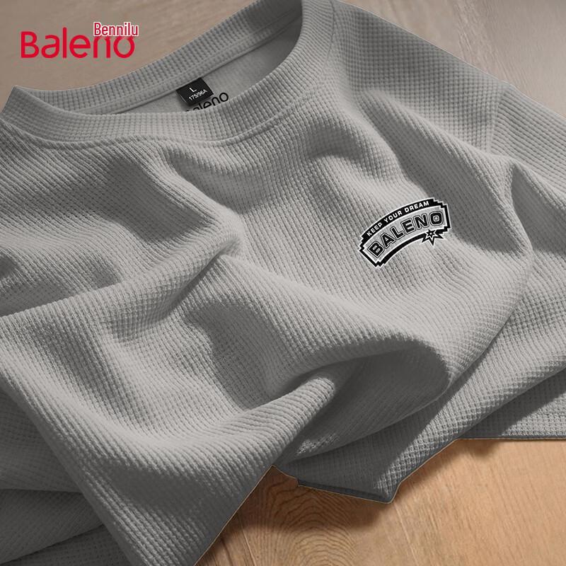 Baleno Herren Oversized Waffelstrick Kurzarm-T-Shirt