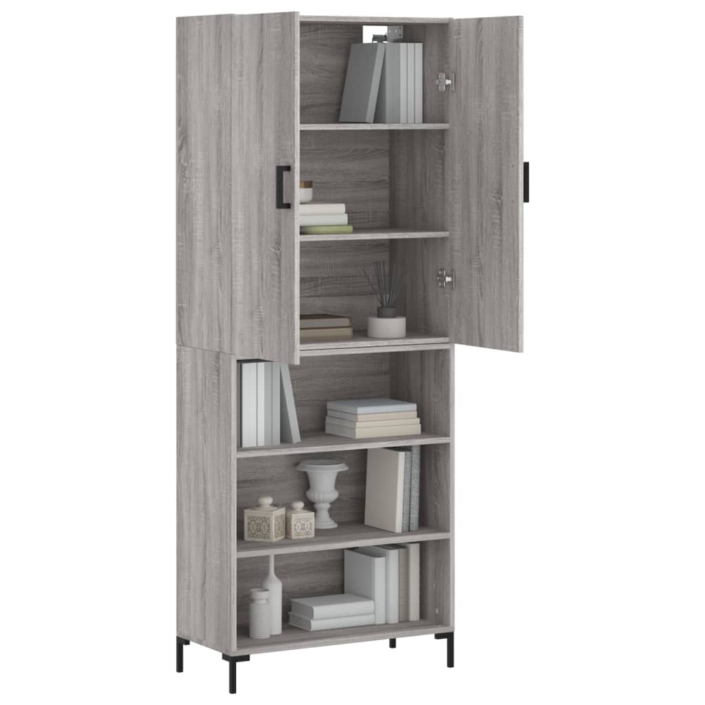 Highboard Gray Sonoma 69.5 x 34 x 180 cm Particleboard