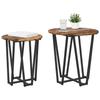 Side Table Set 2 pcs Smoked Oak and Black