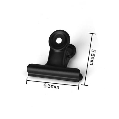 Black Baked Paint Round Head Clip – 63mm, Creative Stationery & Snack Sealing Clip