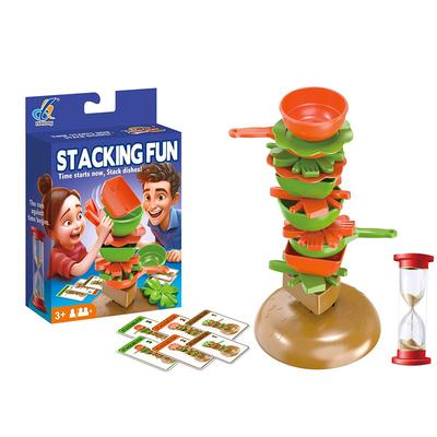 Stacking Game, Food Stacking Game, Tabletop Game for Kids & Adults, Family Fun Game