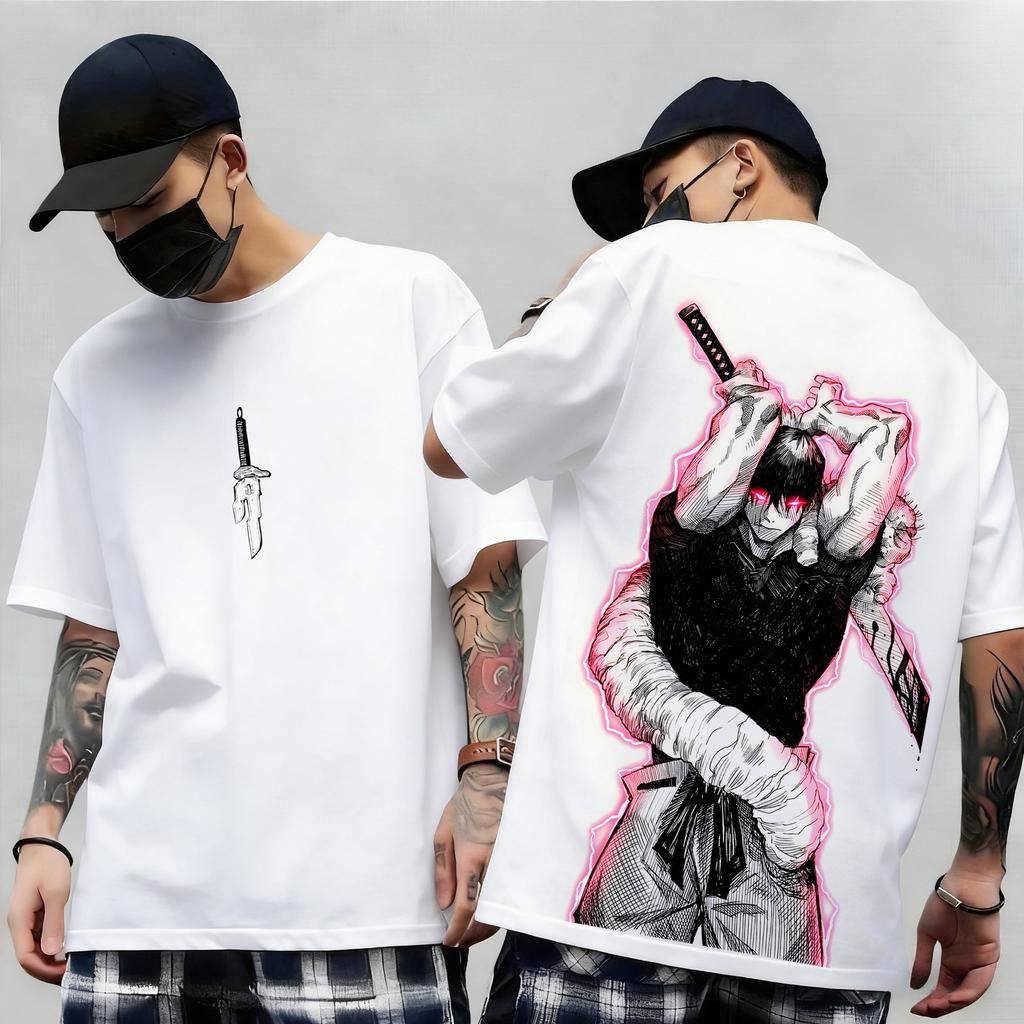Jujutsu Kaisen Fushiguro Touji Print Short Sleeves Tshirt Cotton Unisex Unisex Kid Clothes Round Neck Harajuku Y2k New Arrival Tops
