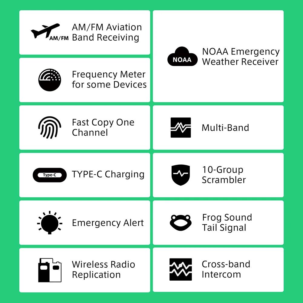 Quansheng UV K6 (8) Walkie Talkie Portable Am Fm Two Way Radio Commutator Station Amateur Ham Wireless Set Long Range Receiver