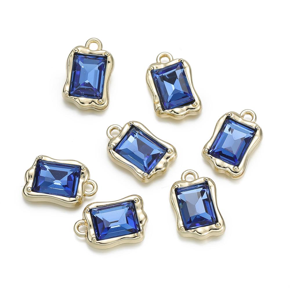 5Pcs/lot Trendy Metal Cubic Zircon Necklace Bracelet DIY Pendants Stone Jewelry Making Accessories Waterproof