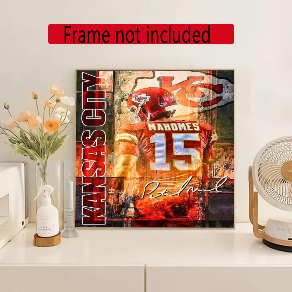 Patrick Mahomes 5D Diy Diamond Paintings Mosaic Wall Round Diamond Art Painting Kits Embroidery Crystal Accessories Frameless