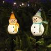 Outdoor Solar Snowman Lights 2Pcs Garden Lights, Christmas Pathway Waterproof Holiday Gifts LED Lamps with Stakes for Lawn Yard Patio