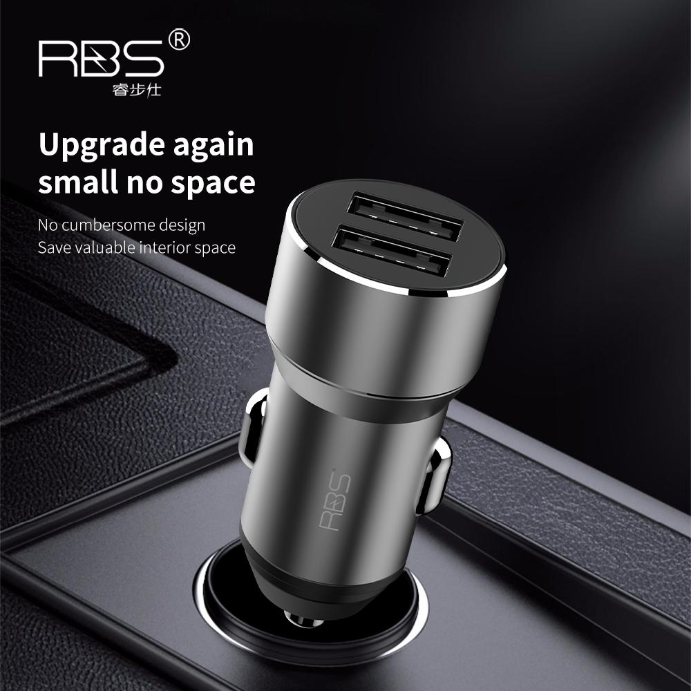

3.4A Car Charger Dual USB 2 Port Super Fast Charging Phone Adapter for IPhone Xiaomi Car Quick Charge Golden