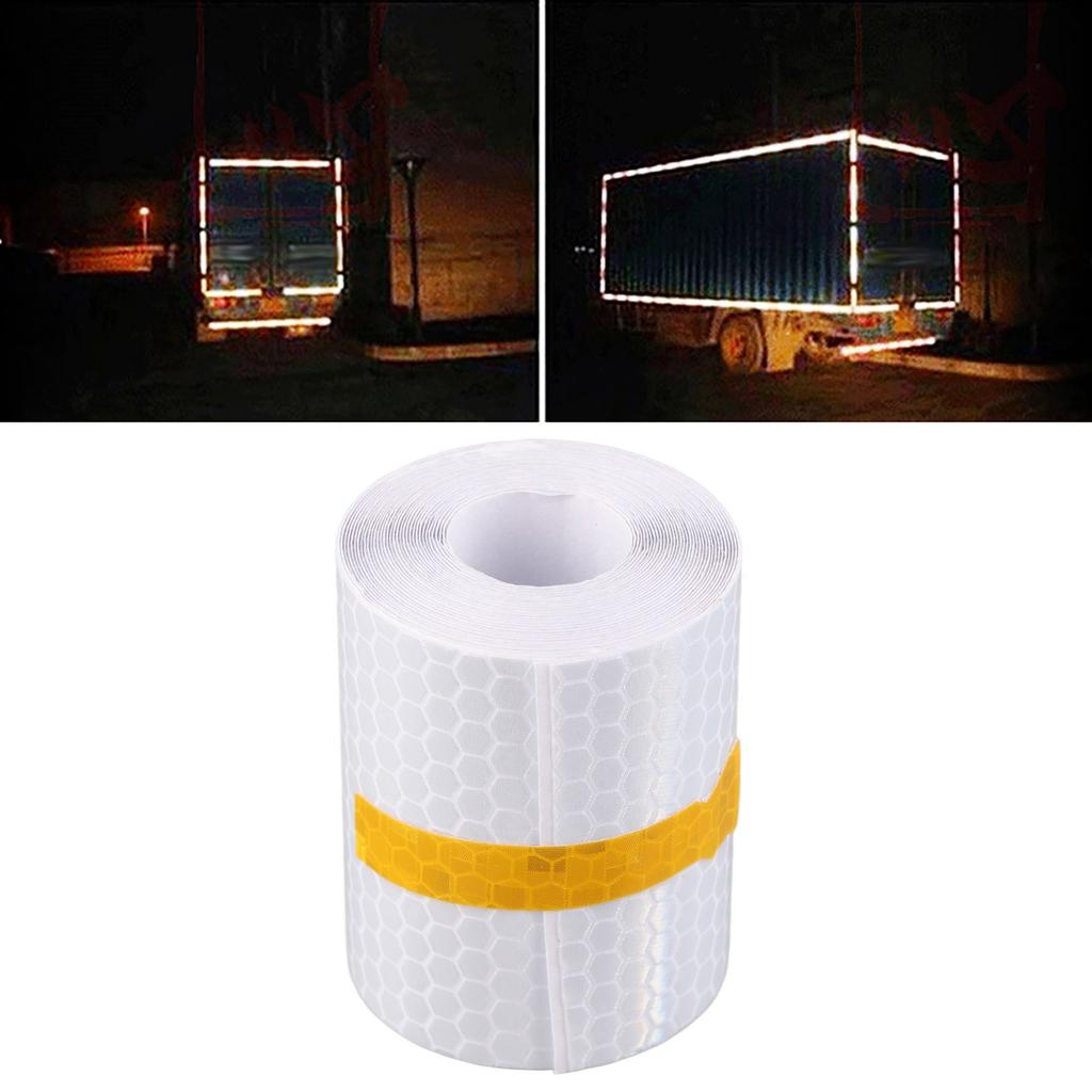 3 Meter * 5cm Car Body Reflective Tape Strip Stickers Safety Warning Decal Trim (White)
