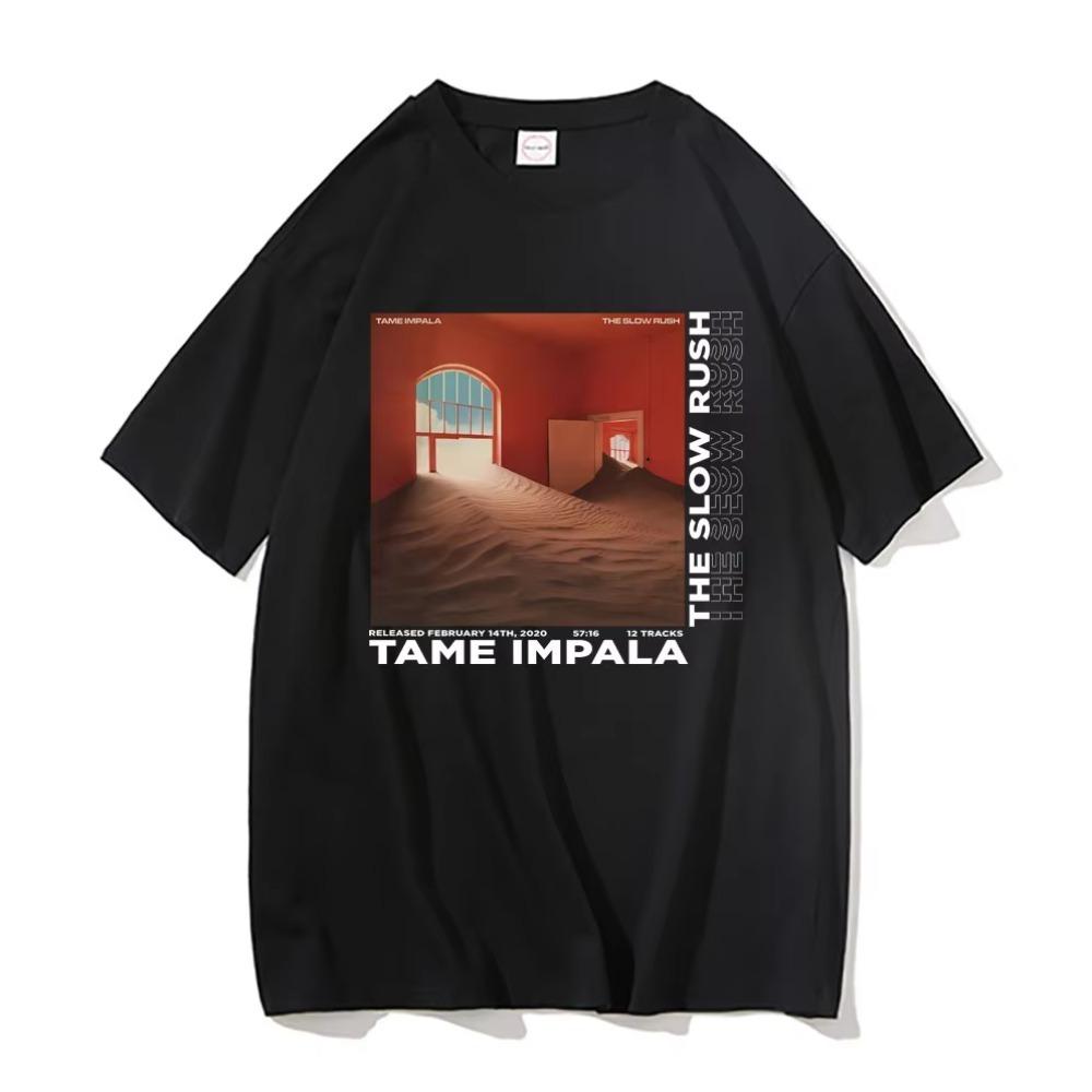 

Tame Impala The Slow Rush Album Graphic T-shirts Men Tshirt Oversized Tees Women s Lndie Pop Music T Shirts S