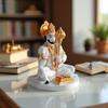 Hanuman Ji Murti for Car Dashboard, Hanuman Idol for Home Pooja with Hanuman Chalisa for Protection from Negative Energy, Good Luck and Success