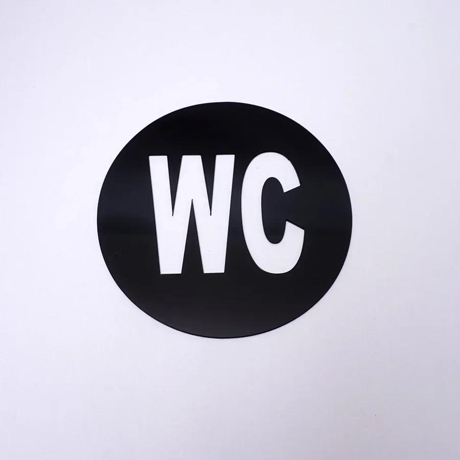 Акриловый знак на дверь туалета, зеркальные настенные наклейки, знак на дверь туалета, ванная комната, туалет, акриловая наклейка, настенная наклейка для дома, украшение дома