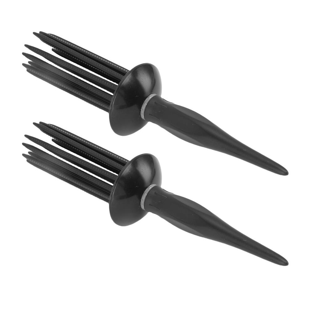 2pcs Easy Styling Curl Defining Brush Textured Grip Hair Curling Tool Travel Styling