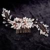 Zinc Zinc Alloy Bridal Headpiece Flower Toothed Insert Comb Gift Pearl Hair Combs  Bridesmaid