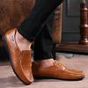 Men's Spring 2024 Leather Slip-On Loafers: Business Casual, Soft Sole, Toad Style