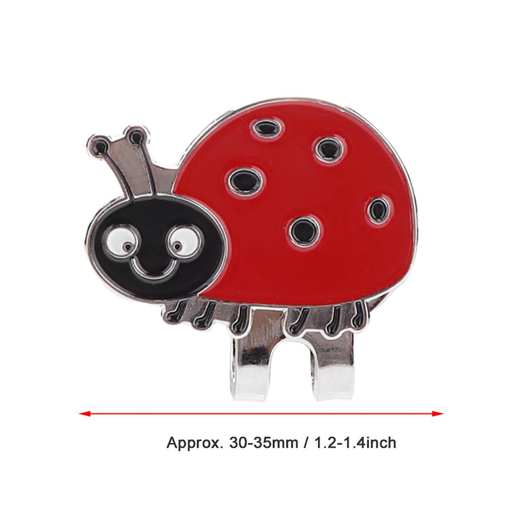 Durable Stainless Steel Golf Hat Cap Clip with Magnetic Ball Marker Accessory Ladybug