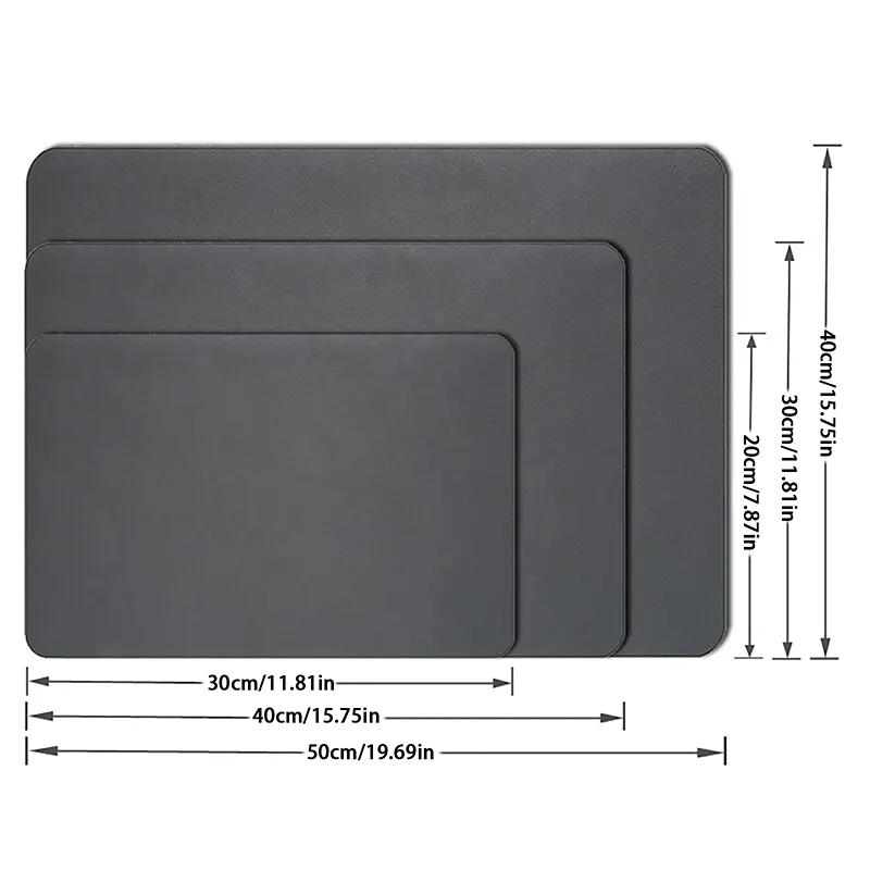 Dish Drying Mat Super Absorbent Hide Stain Rubber Backed Kitchen Countertop Dinnerware Tableware Under Coffee Bar Pot Cup Mat