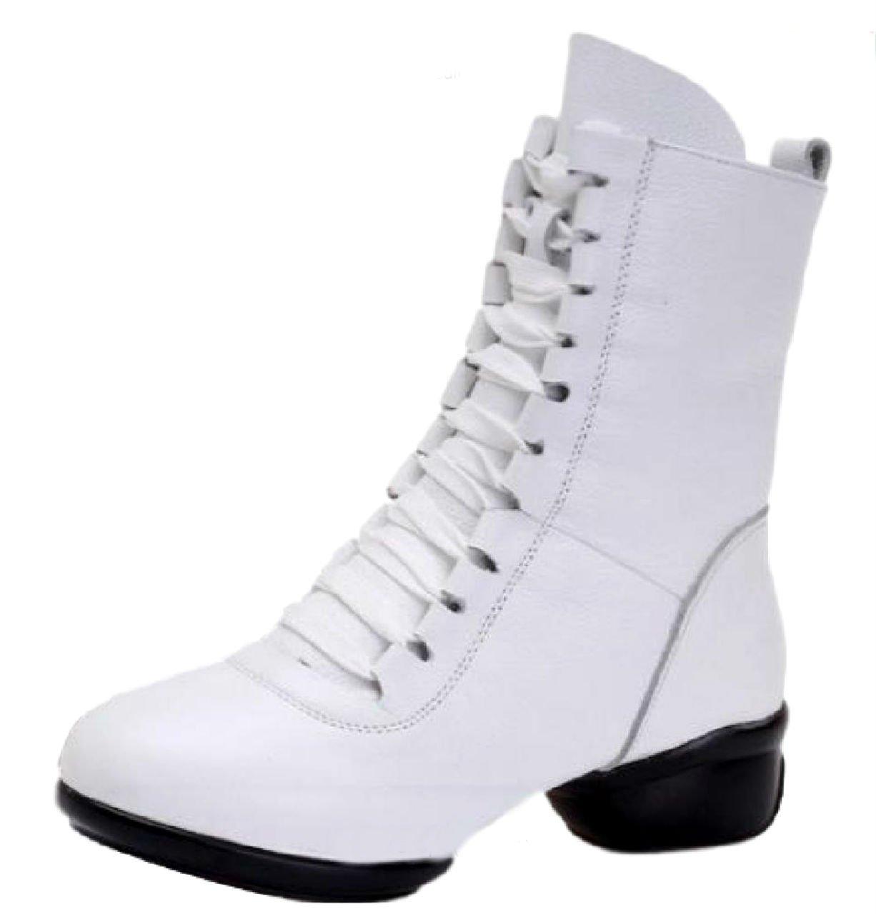 

Micopuela Dance Shoes, White, Lace-Up Boots, Jazz Dance, Hip Hop (22cm)