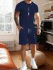 Men's Summer Casual Digital Print Short Sleeve & Shorts Set