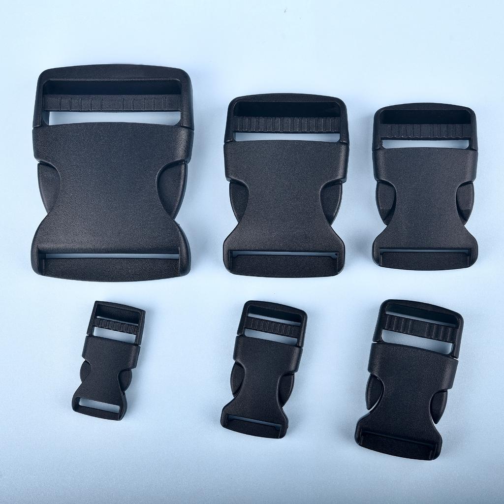 5pcs Plastic Side Release Buckles Clasps Clips Dual Adjustable Security Double Lock Buckle Strap Dog Collar 15/20/25/32/38/51mm