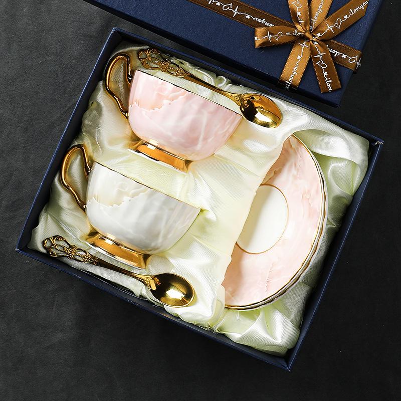 

European Bone China Coffee Cup Cup High Value Cup Saucer Gift Water Cup British Afternoon Tea Set Souvenir 200ml