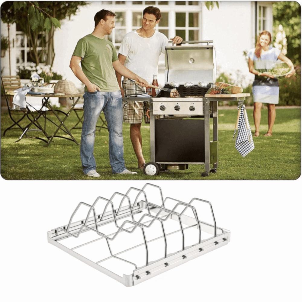 Corrosion-resistant Stainless Steel Rib Rack Foldable Grill Rack Easy To Clean