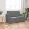 Dark Grey Velvet Sleeper Sofa 124 X 71 X 78 Cm
