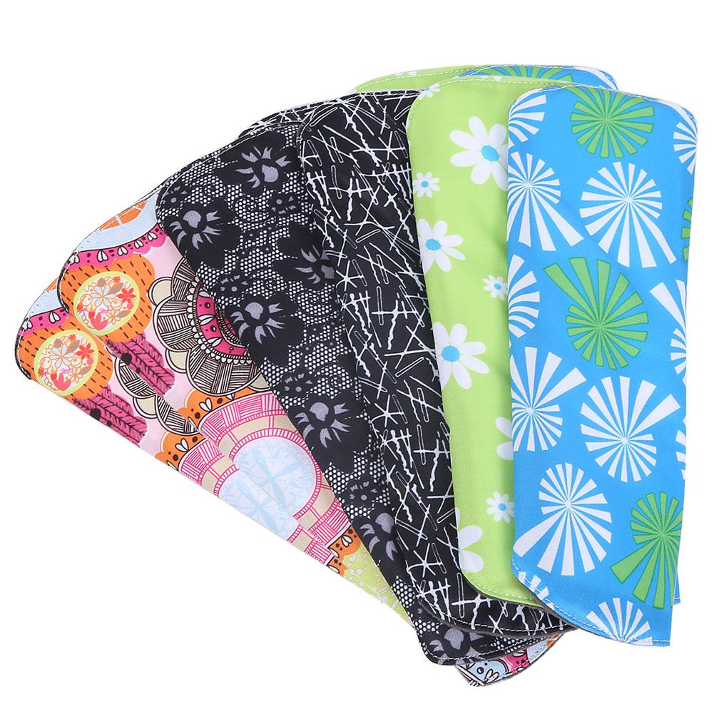6pcs Bamboo Charcoal Washable Menstrual Pad Women Care Sanitary Napkin (M 18 x 25cm) (M04+M04+M13+M05+M01+M02)