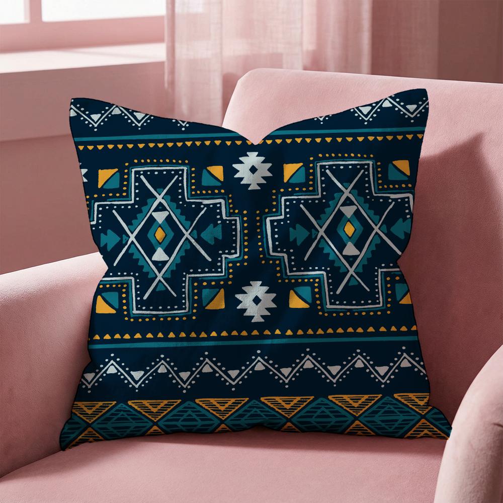 

Bohemian ethnic prints Cushion Cover Multi-Scene Pillow Cover for Home & Car - Reversible, Soft & Durable for Daily Use 30cmx30cm