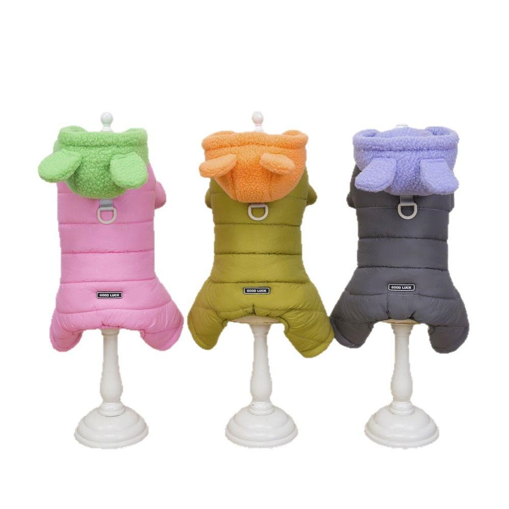 With Hooded Winter Dog Jumpsuit Waterproof Dog Winter Clothes Pet Winter Wear