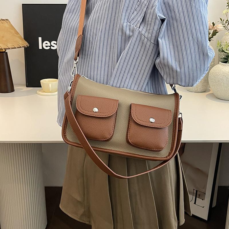 Ielgy Underarm Ladies Small Square Bag Fashionable Fashionable One-Shoulder Messenger Bag