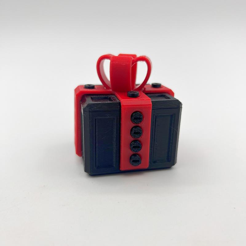 3D printed surprise Christmas box with Christmas atmosphere decorations and ornaments that can be freely twisted and decompresse