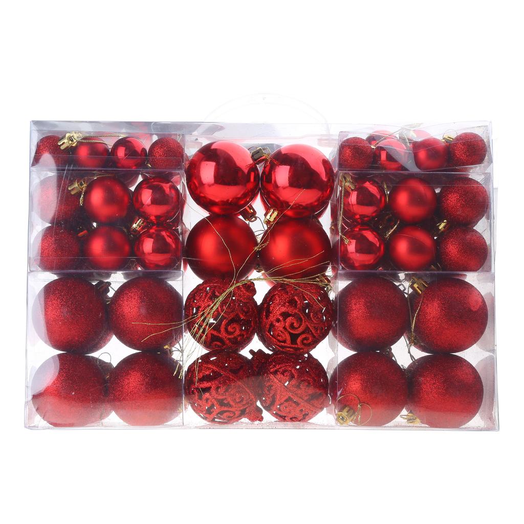 Colorful Christmas Ball Ornament 100pcs/box Hanging Christmas Ball Pendant Ornament Christmas Baubles Balls