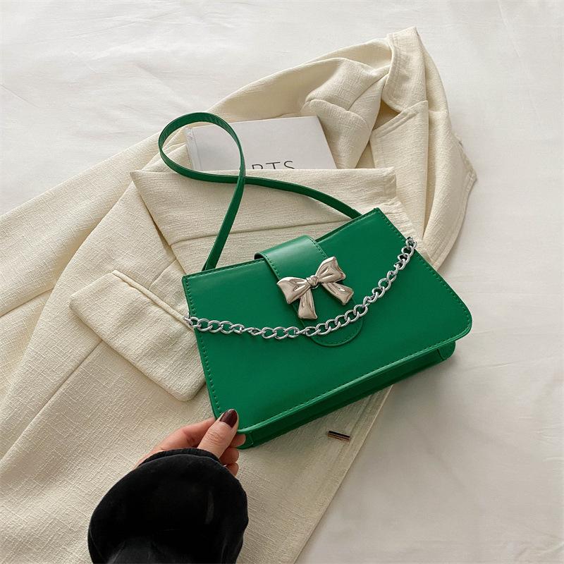 

Niche texture bag women s bag 2024 summer new Korean version beautiful small square bag single shoulder foreign style fashion armpit bag темно-зелений колір